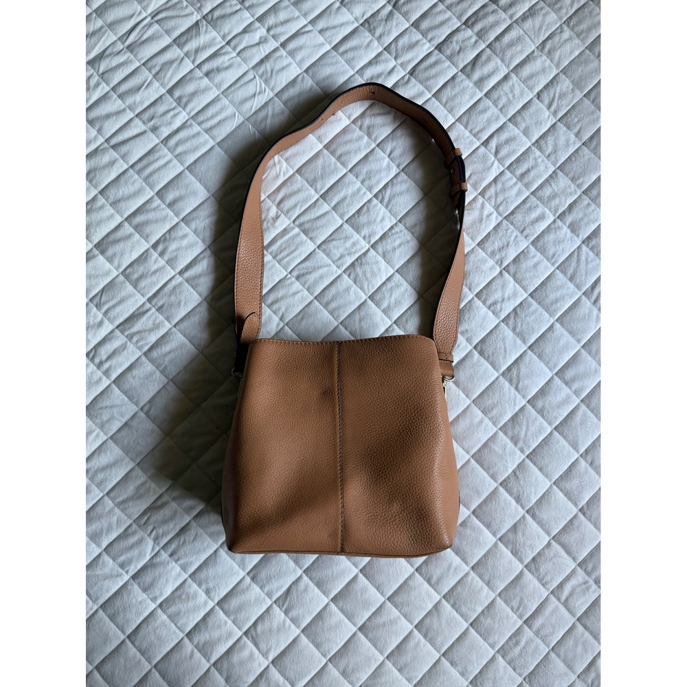 Y2K Radley London Shoulder Bag Tan Brown Leather Purse Designer Coquette Classic - Picture 2 of 10